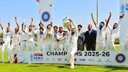 BCCI ने जारी किया घरेलू सीजन 2026-27 का शेड्यूल, 11 अक्टूबर से शुरू होगी रणजी ट्रॉफी