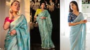 फिरोजी साड़ी के साथ इन 5 रंग के ब्लाउज लगते हैं सबसे अच्छे, आप भी पहनें