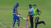IPL 2019: आउट होने के बाद रोहित शर्मा ने विकेट पर मारा बल्ला, देना होगा जुर्माना