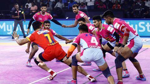 प्रो कबड्डी लीग 2019: दीपक का शानदार प्रदर्शन गया बेकार, यूपी ने किया जयपुर का शिकार प्रो कबड्डी लीग 2019: दीपक का शानदार प्रदर्शन गया बेकार, यूपी ने किया जयपुर का शिकार