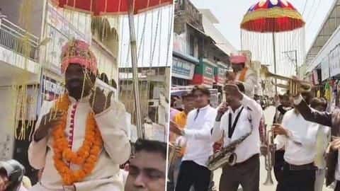 दूल्हा बन घोड़ी चढ़कर नामांकन करने पहुँचा प्रत्याशी, ख़ुद को बताया 'राजनीति का दामाद' दूल्हा बन घोड़ी चढ़कर नामांकन करने पहुँचा प्रत्याशी, ख़ुद को बताया 'राजनीति का दामाद'