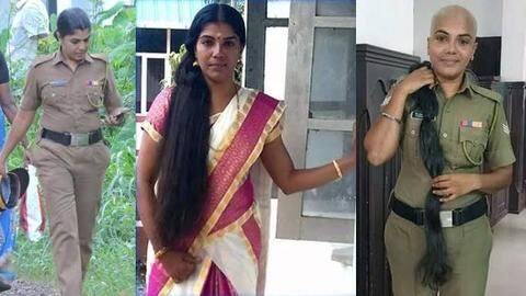 कैंसर रोगियों की विग के लिए इस महिला पुलिस अधिकारी ने दान किए अपने बाल, जानें कैंसर रोगियों की विग के लिए इस महिला पुलिस अधिकारी ने दान किए अपने बाल, जानें