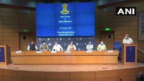 सरकार के छह मंत्रियों की प्रेस कॉन्फ्रेंस, राज्यसभा में विपक्ष के आचरण को बताया शर्मनाक सरकार के छह मंत्रियों की प्रेस कॉन्फ्रेंस, राज्यसभा में विपक्ष के आचरण को बताया शर्मनाक