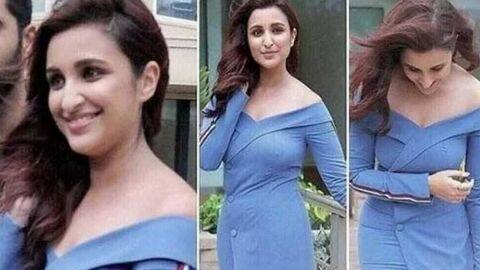 अपनी ड्रेस को लेकर असहज दिखीं थीं परिणीति चोपड़ा अपनी ड्रेस को लेकर असहज दिखीं थीं परिणीति चोपड़ा