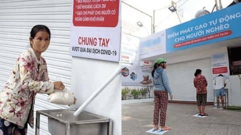 लॉकडाउन के दौरान इस देश में लगे 'चावल के ATM', जरूरतमंदों को फ्री में मिलेगा खाना लॉकडाउन के दौरान इस देश में लगे 'चावल के ATM', जरूरतमंदों को फ्री में मिलेगा खाना