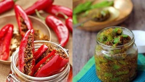 घर पर आसानी से बनाया जा सकता है लाल और हरी मिर्च का अचार, जानिये रेसिपी घर पर आसानी से बनाया जा सकता है लाल और हरी मिर्च का अचार, जानिये रेसिपी