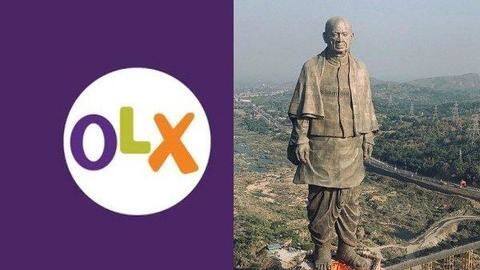 गुजरात: 'स्टैच्यू ऑफ यूनिटी' बेचने के लिए OLX पर डाल दिया विज्ञापन, मामला दर्ज गुजरात: 'स्टैच्यू ऑफ यूनिटी' बेचने के लिए OLX पर डाल दिया विज्ञापन, मामला दर्ज