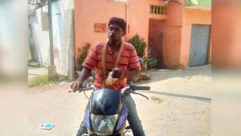 बाइक सवार शराबी के सामने आया सांप तो उसने दांतों से कर दिए टुकड़े, वीडियो वायरल बाइक सवार शराबी के सामने आया सांप तो उसने दांतों से कर दिए टुकड़े, वीडियो वायरल