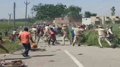 हरियाणा में प्रवासी मजदूरों पर पुलिस का लाठीचार्ज, कांग्रेस ने की सरकार की आलोचना हरियाणा में प्रवासी मजदूरों पर पुलिस का लाठीचार्ज, कांग्रेस ने की सरकार की आलोचना