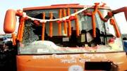 पश्चिम बंगाल: भाजपा की रथ यात्रा में शामिल बस में हुई तोड़फोड़, TMC पर लगे आरोप