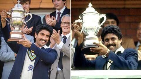 '83' का नया पोस्टर आया सामने, कपिल देव के अंदाज में रणवीर ने उठाई ट्रॉफी '83' का नया पोस्टर आया सामने, कपिल देव के अंदाज में रणवीर ने उठाई ट्रॉफी