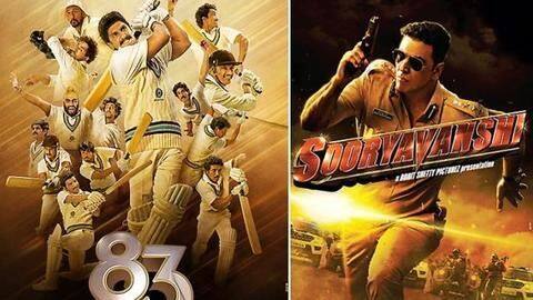 'सूर्यवंशी' और '83' इन त्योहारों पर होंगी सिनेमाघरों में रिलीज, हुआ आधिकारिक ऐलान 'सूर्यवंशी' और '83' इन त्योहारों पर होंगी सिनेमाघरों में रिलीज, हुआ आधिकारिक ऐलान
