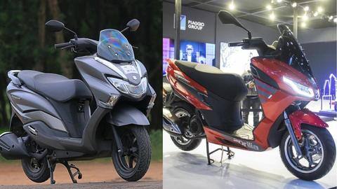 अप्रिलिया SXR 125 बनाम सुजुकी बर्गमैन स्ट्रीट: कौन सा है महंगा, किसका इंजन दमदार? अप्रिलिया SXR 125 बनाम सुजुकी बर्गमैन स्ट्रीट: कौन सा है महंगा, किसका इंजन दमदार?