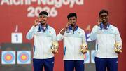 एशियाई खेल 2026: साहिल, कुशल और गणेश की तिकड़ी ने तीरंदाजी में जीता स्वर्ण पदक 