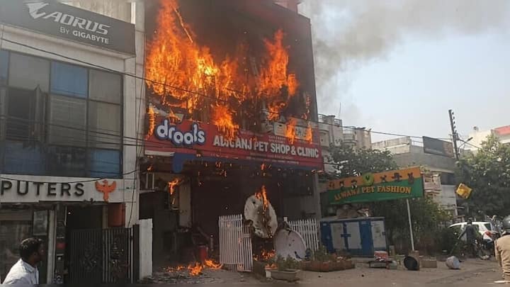 लखनऊ में एनिमेशन सेंटर की इमारत में लगी भीषण आग; 15 की मौत, रो पड़े उपमुख्यमंत्री
