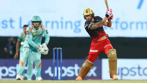 LSG बनाम RCB: IPL में दूसरी बार 96 के स्कोर पर आउट हुए फाफ डु प्लेसी LSG बनाम RCB: IPL में दूसरी बार 96 के स्कोर पर आउट हुए फाफ डु प्लेसी