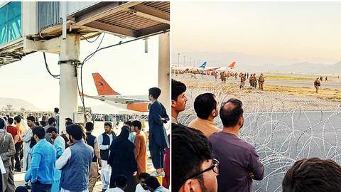 अफगानिस्तान: काबुल एयरपोर्ट पर हजारों लोगों की भीड़, पांच लोगों की मौत अफगानिस्तान: काबुल एयरपोर्ट पर हजारों लोगों की भीड़, पांच लोगों की मौत