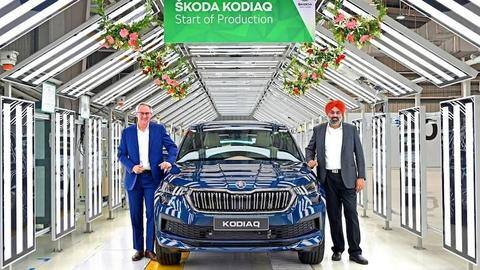 भारत में स्कोडा कोडियाक फेसलिफ्टेड SUV का उत्पादन शुरू, अगले साल होगी लॉन्च भारत में स्कोडा कोडियाक फेसलिफ्टेड SUV का उत्पादन शुरू, अगले साल होगी लॉन्च