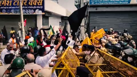 हरियाणा: डिप्टी स्पीकर की कार पर हमले को लेकर 100 किसानों पर राजद्रोह का केस दर्ज हरियाणा: डिप्टी स्पीकर की कार पर हमले को लेकर 100 किसानों पर राजद्रोह का केस दर्ज
