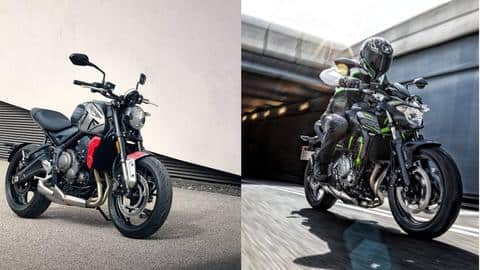 ट्रायम्फ ट्राइडेंट 660 बनाम कावासाकी Z650: इंजन, फीचर्स और कीमत देखकर करें तुलना ट्रायम्फ ट्राइडेंट 660 बनाम कावासाकी Z650: इंजन, फीचर्स और कीमत देखकर करें तुलना