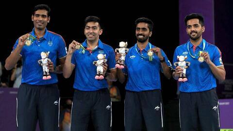 राष्ट्र्मंडल खेल 2022: भारतीय पुरुष टेबल टेनिस टीम ने जीता स्वर्ण, फाइनल में सिंगापुर को हराया राष्ट्र्मंडल खेल 2022: भारतीय पुरुष टेबल टेनिस टीम ने जीता स्वर्ण, फाइनल में सिंगापुर को हराया