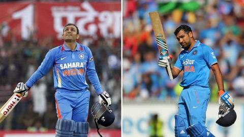 वनडे में ओपनर के तौर पर सहवाग और रोहित में कौन है बेहतर? जानें आंकड़े वनडे में ओपनर के तौर पर सहवाग और रोहित में कौन है बेहतर? जानें आंकड़े