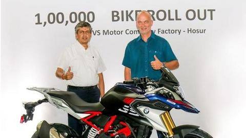 TVS मोटर्स ने होसुर प्लांट से किया एक लाख से अधिक BMW 310cc बाइक्स का उत्पादन TVS मोटर्स ने होसुर प्लांट से किया एक लाख से अधिक BMW 310cc बाइक्स का उत्पादन