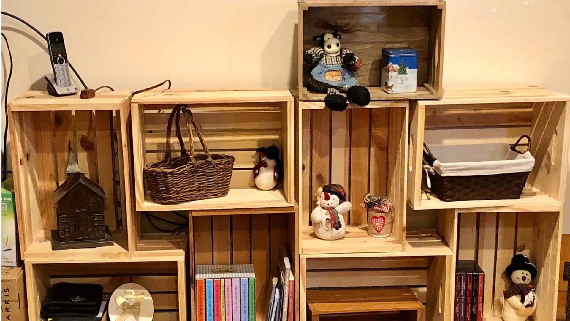 लकड़ी के क्रेट्स से घर की सजावट करने के लिए आजमाएं ये 5 तरीके