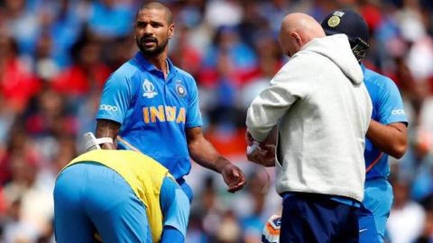 भारतीय टीम को लगा बड़ा झटका, शिखर धवन विश्व कप से तीन हफ्तों के लिए बाहर