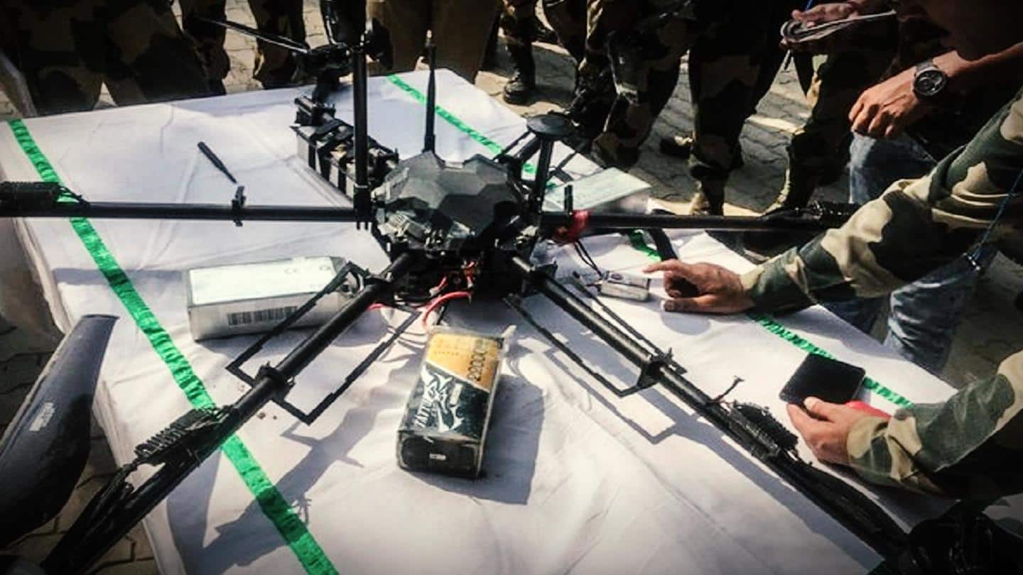 जम्मू-कश्मीर: कनाचक में पुलिस ने ड्रोन को बनाया निशाना, विस्फोटक पदार्थ बरामद