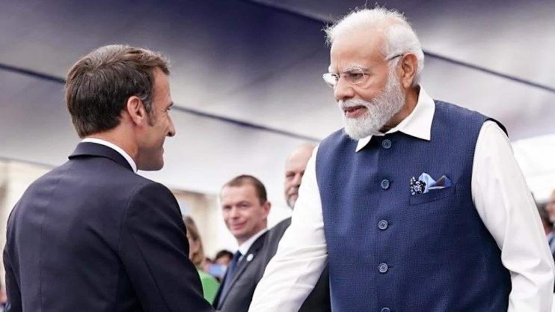 फ्रांस: बैस्टिल डे परेड में शामिल हुए प्रधानमंत्री मोदी, आसमान में भारतीय राफेल लड़ाकू विमान उड़ा