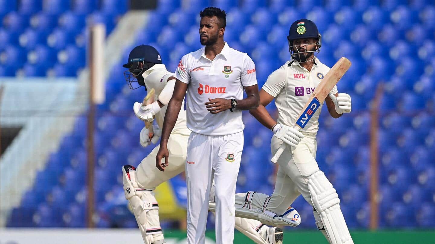 पहला टेस्ट: बांग्लादेश के खिलाफ भारत ने पहले दिन बनाए 278/6, पुजारा-अय्यर ने लगाए अर्धशतक