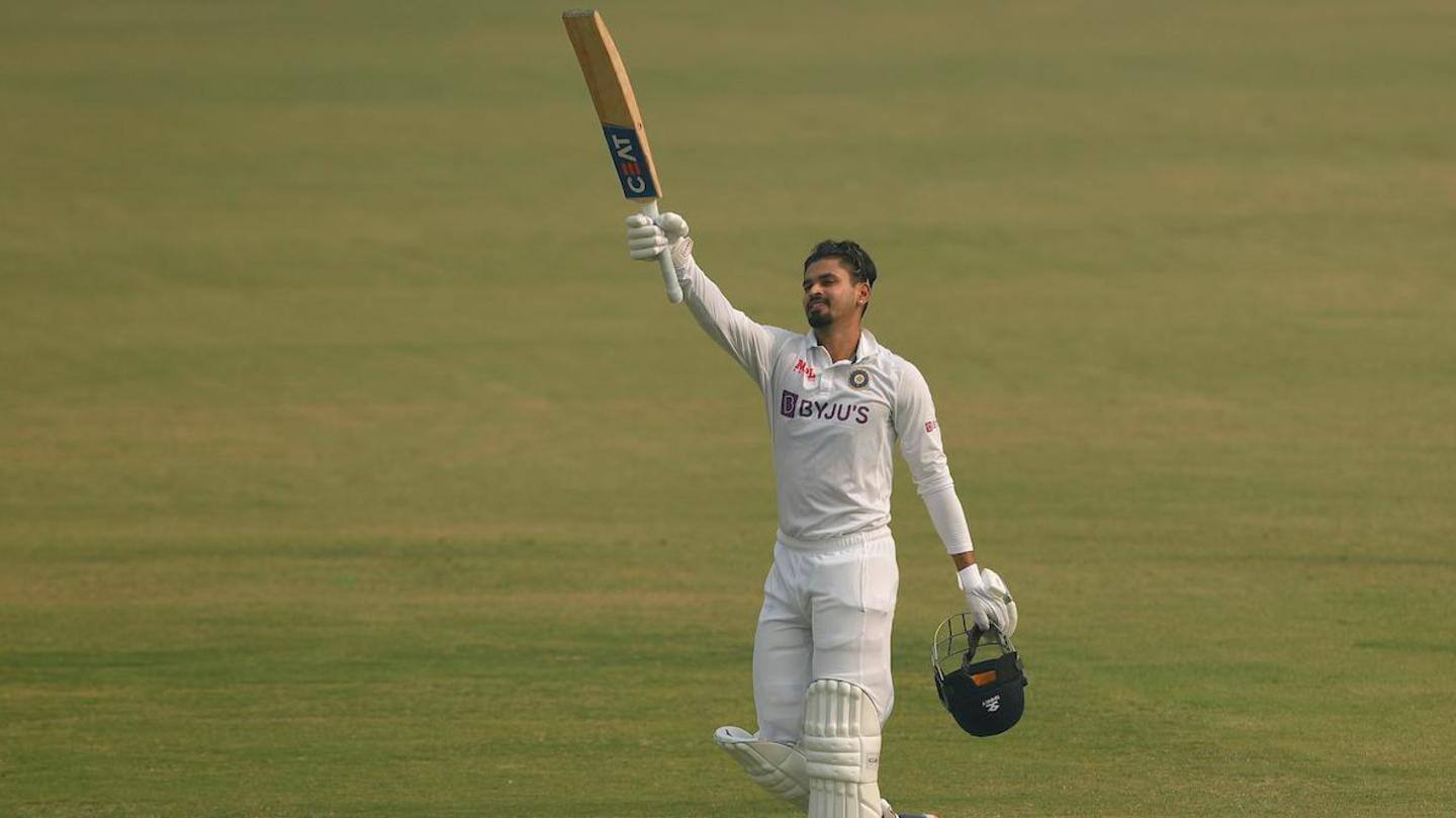 अय्यर ने अपने डेब्यू टेस्ट में जड़ा शतक अय्यर ने अपने डेब्यू टेस्ट में जड़ा शतक