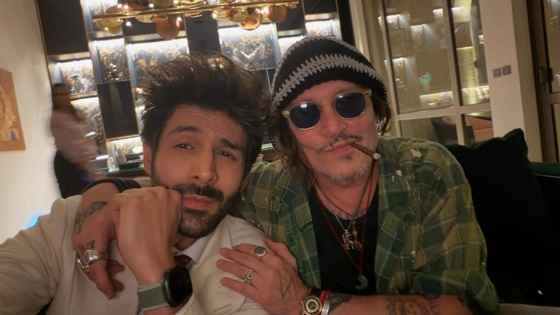 कार्तिक आर्यन और जॉनी डेप का 'याराना' देख लोग हुए उत्साहित, दे रहे मजेदार प्रतिक्रिया