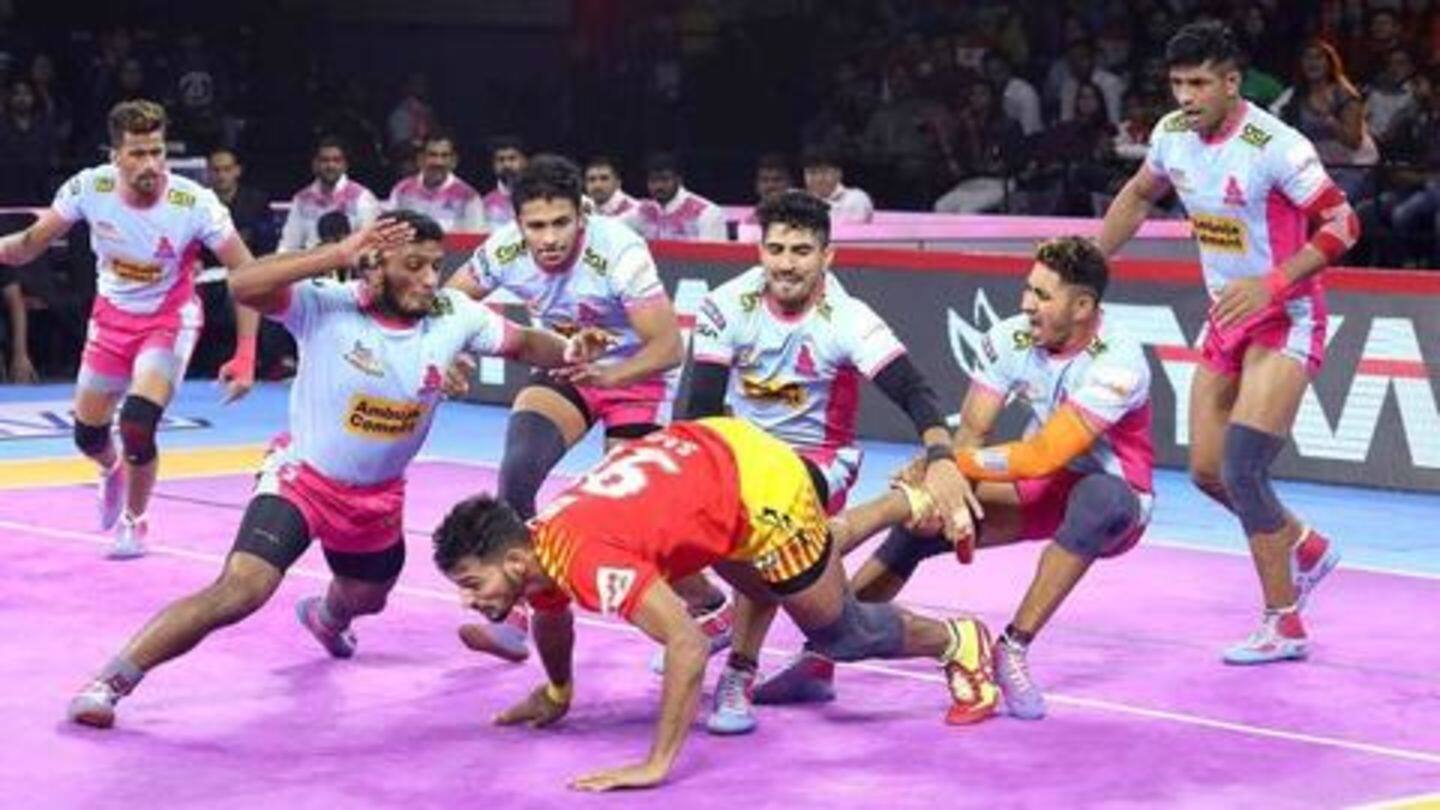 प्रो कबड्डी लीग 2019: गुजरात की लगातार छठी हार, करीबी मुकाबले में जयपुर ने हराया