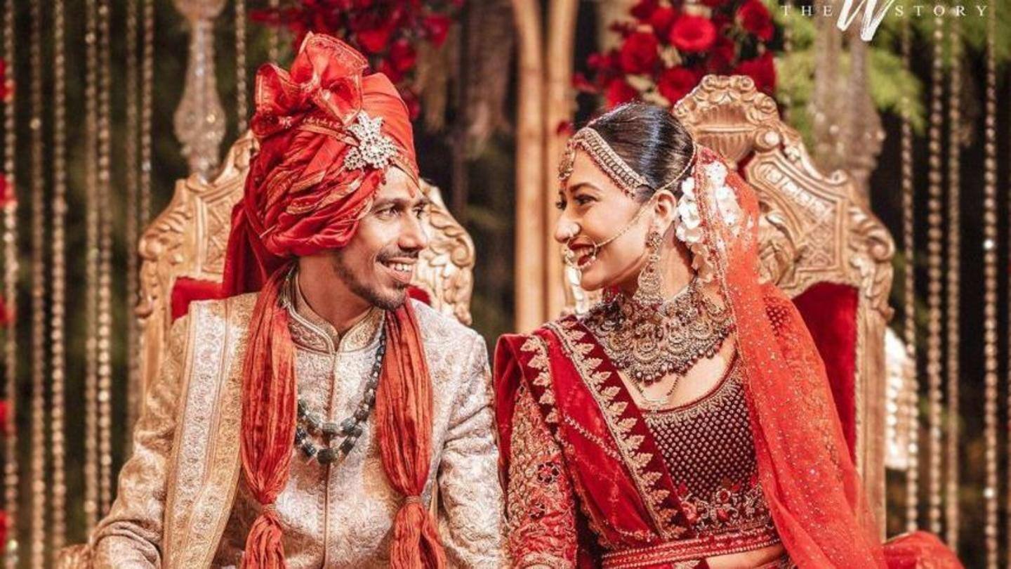 भारतीय क्रिकेट खिलाड़ी युजवेंद्र चहल और मंगेतर धनश्री वर्मा की हुई शादी