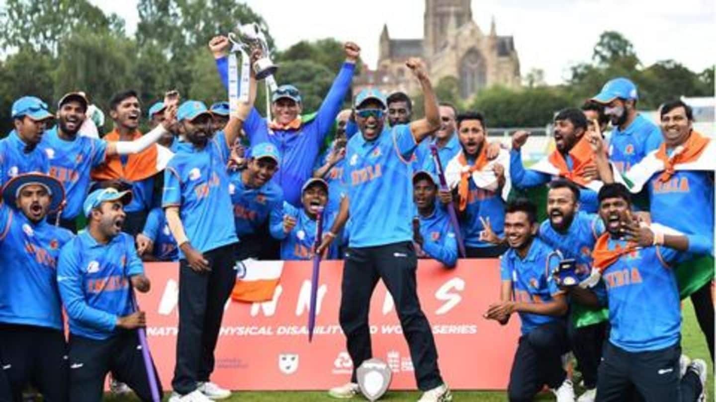 2019 टी-20 दिव्यांग वर्ल्ड सीरीज़ जीतने वाली भारतीय टीम को अब तक नहीं मिली ईनामी राशि