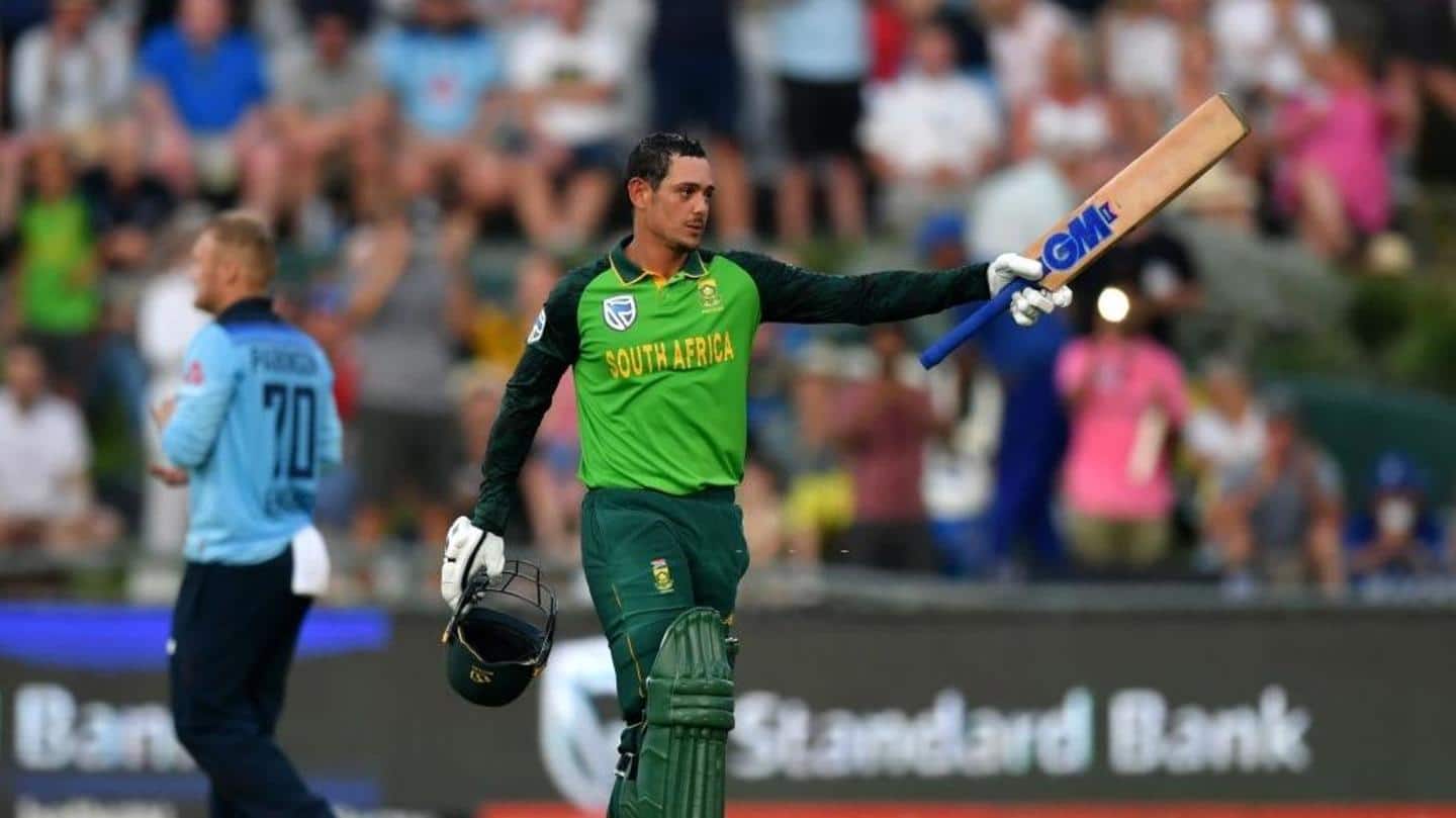 क्विंटन डि कॉक को चुना गया दक्षिण अफ्रीका का क्रिकेटर ऑफ द ईयर
