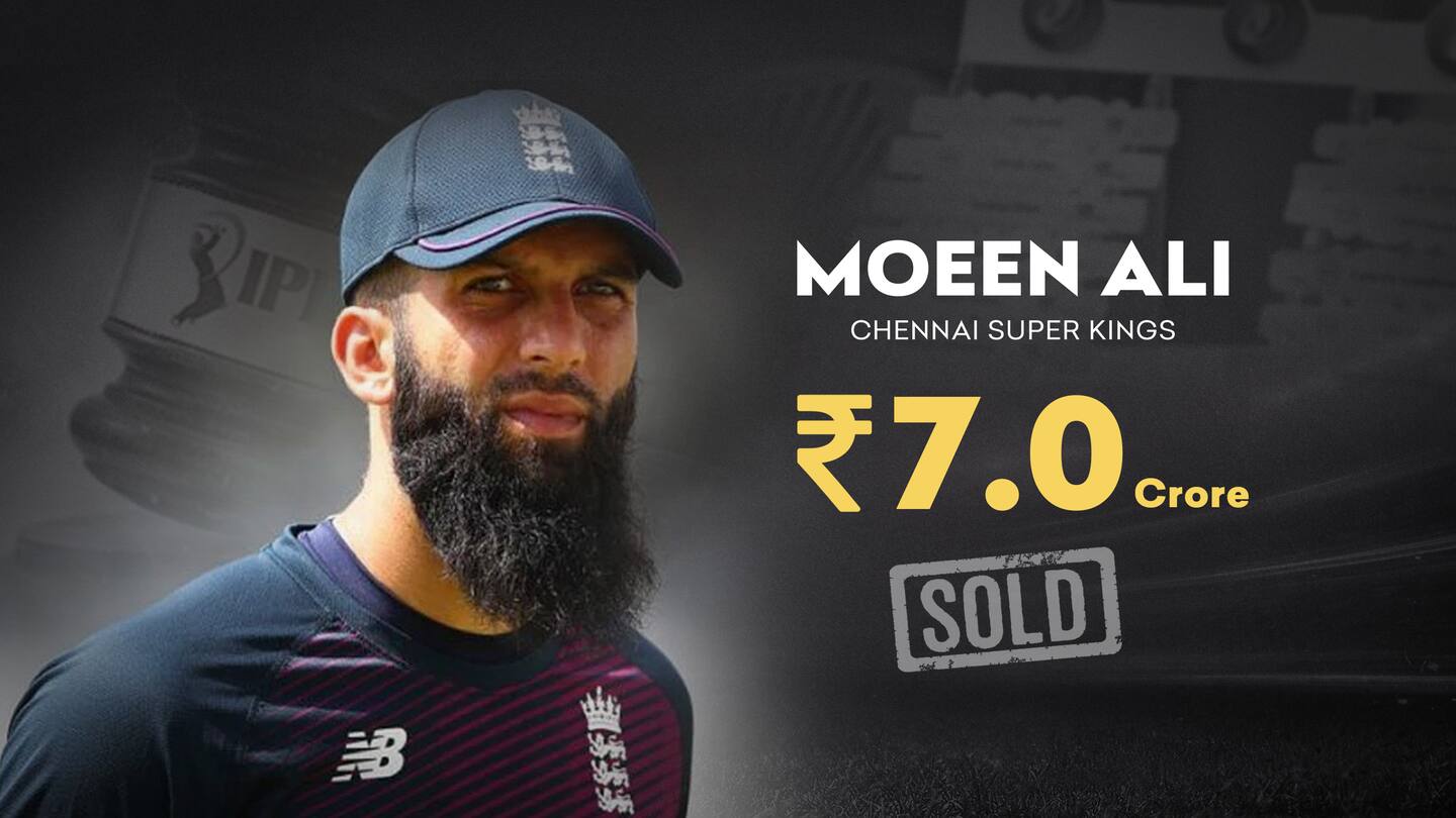 IPL 2021 नीलामी: चेन्नई सुपर किंग्स ने मोईन अली को सात करोड़ रूपये में खरीदा