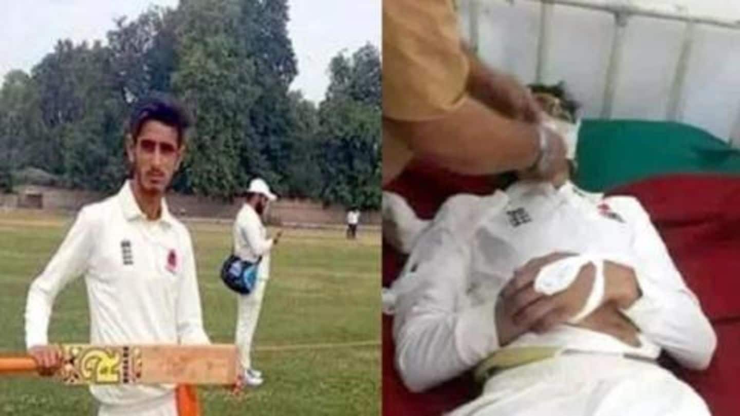 अंडर-19 मैच के दौरान गले पर गेंद लगने से युवा क्रिकेटर की मौत