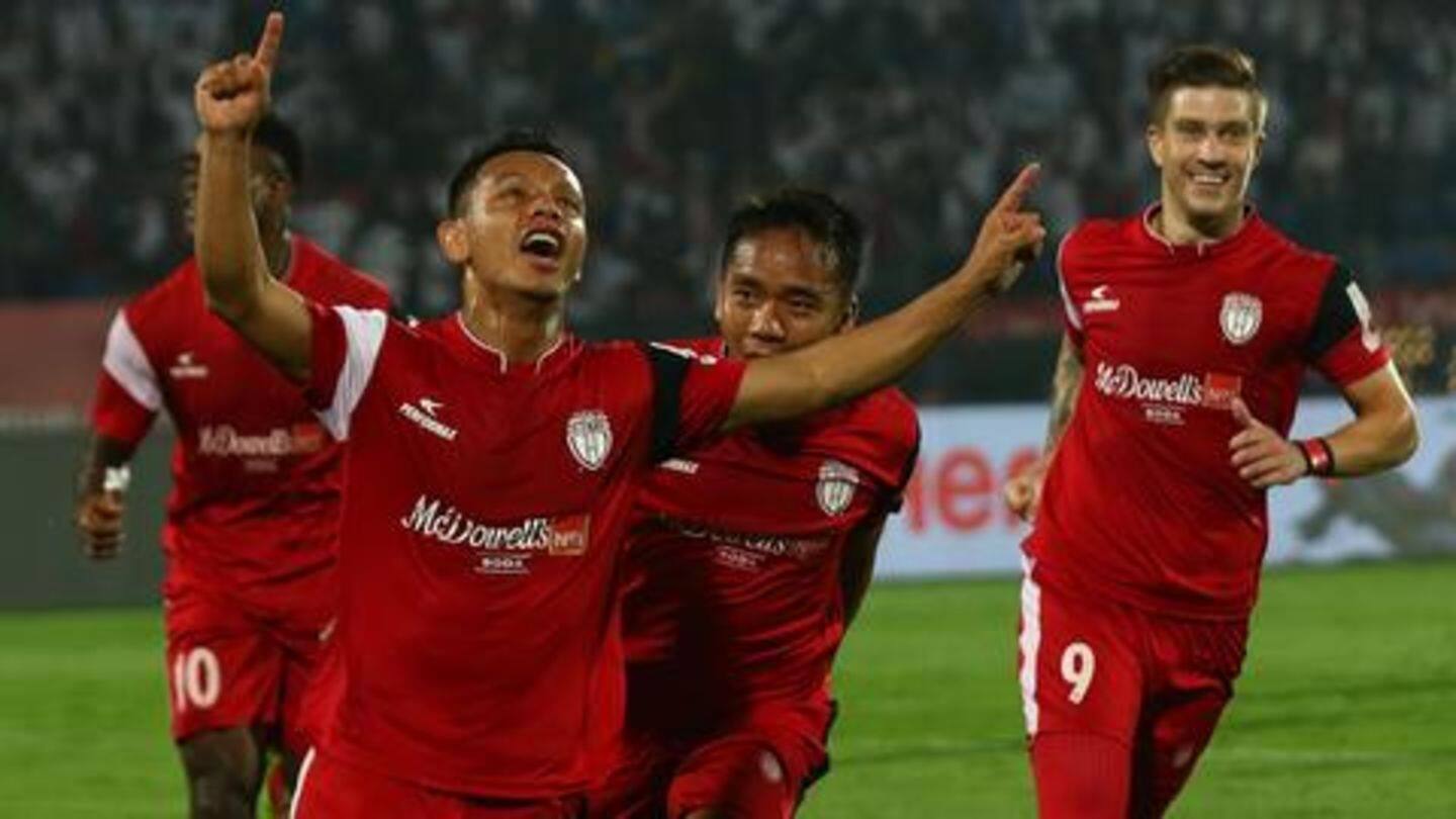 ISL 2018-19: सेमीफाइनल के पहले लेग में नॉर्थईस्ट ने बेंगलुरु FC को 2-1 से हराया