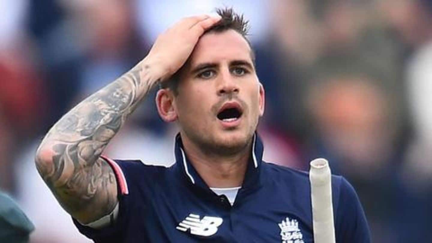 इंग्लैंड को लगा बड़ा झटका, ड्रग टेस्ट में फेल हुए एलेक्स हेल्स, लगा बैन