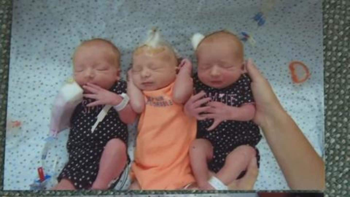 किडनी स्टोन समझकर इलाज के लिए अस्पताल गई महिला ने दिया तीन बच्चों को जन्म