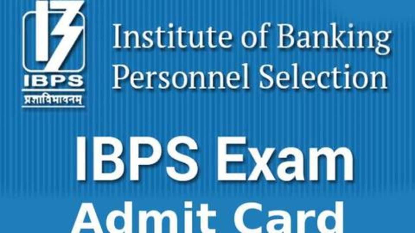IBPS SO 2018: लिखित परीक्षा के लिए जारी हुआ एडमिट कार्ड, यहां से करें डाउनलोड