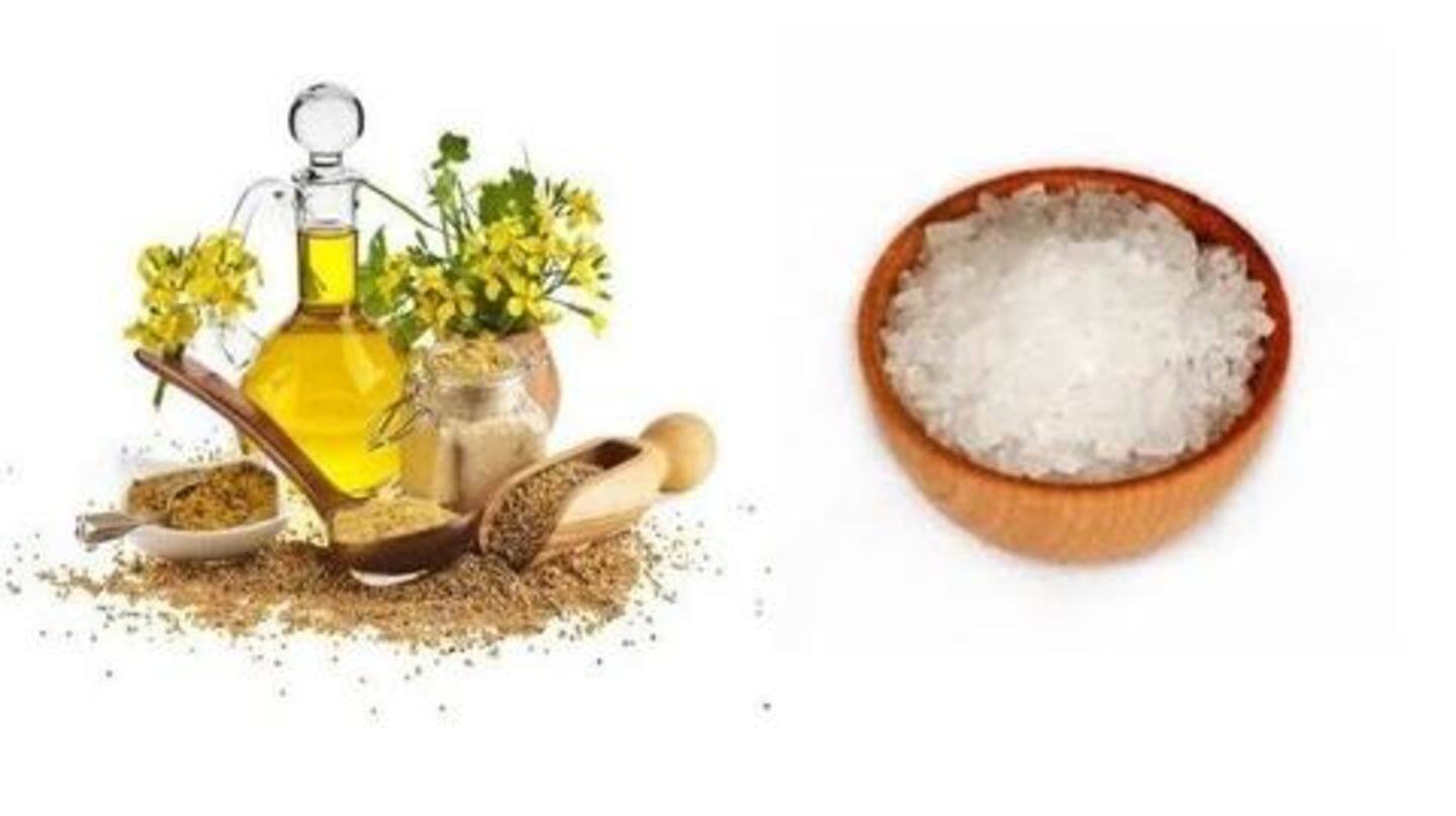 सरसों का तेल और सेंधा नमक सरसों का तेल और सेंधा नमक