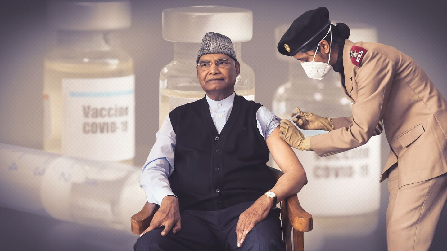 राष्ट्रपति रामनाथ कोविंद ने कोरोना वैक्सीन की पहली खुराक लगवाई