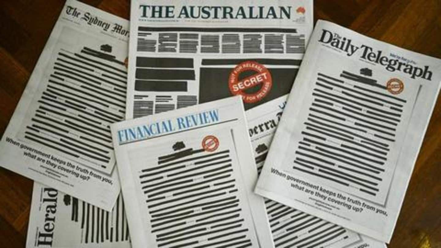 ऑस्ट्रेलिया में अखबारों का पहला पन्ना काला क्यों छपा?