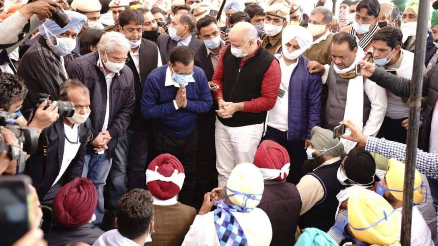 Kejriwal has met farmers Kejriwal has met farmers