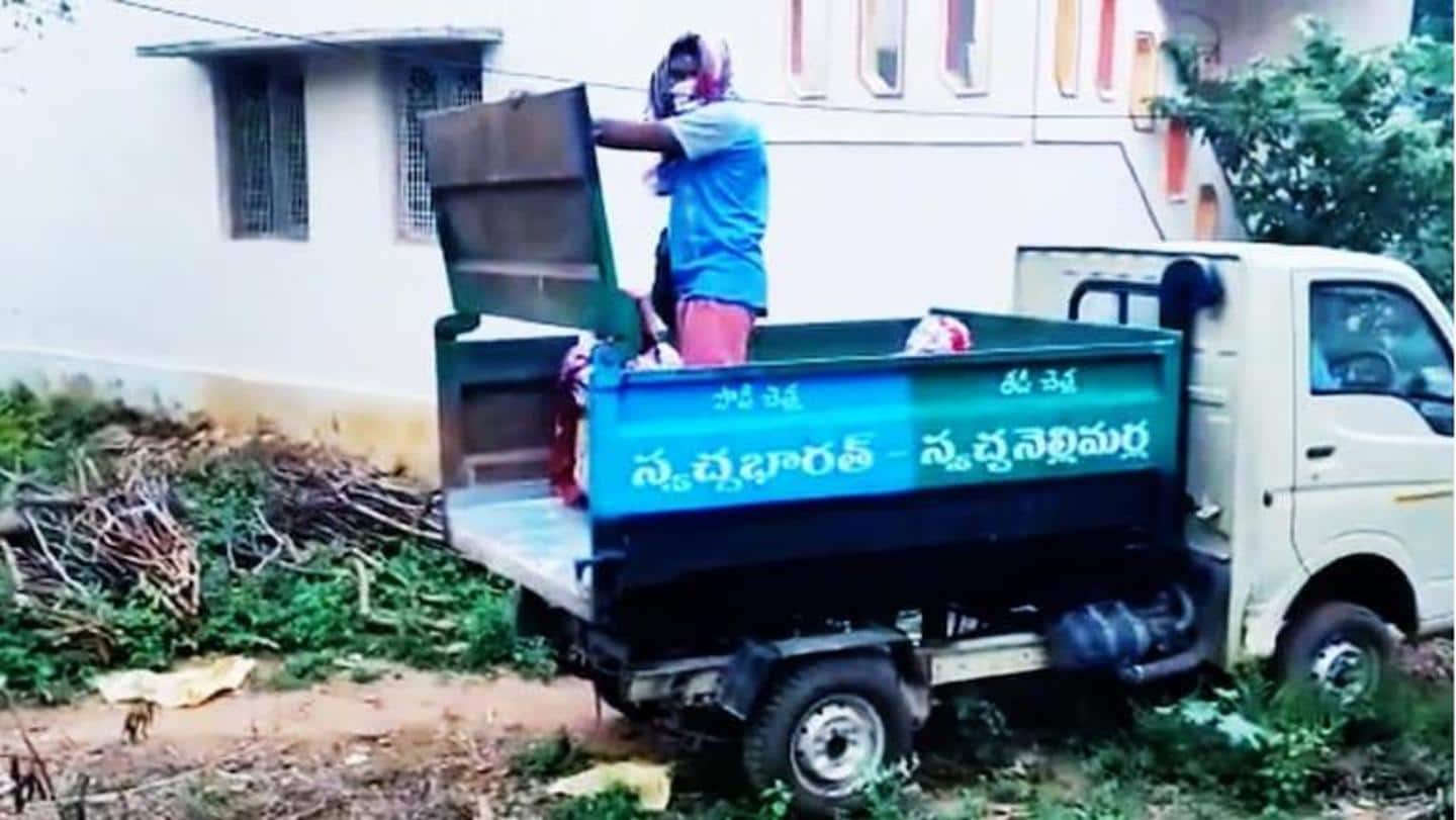 आंध्र प्रदेश: कचरा ढोने वाली गाड़ी में अस्पताल ले जाए गए संदिग्ध कोरोना मरीज