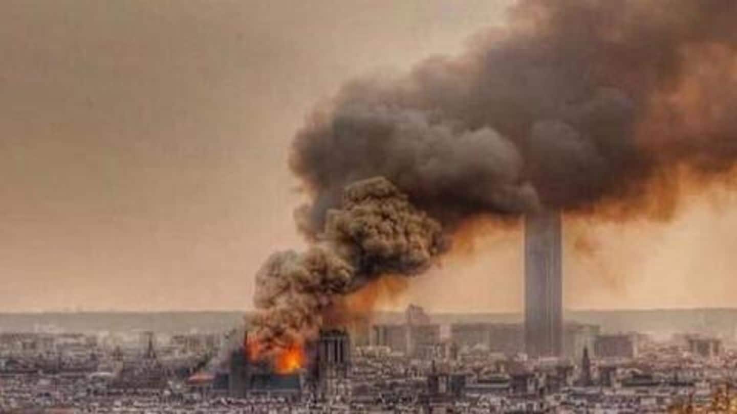 फ्रांस: नॉट्र डाम में लगी आग पर काबू पाया गया, राष्ट्रपति ने की पुनर्निमाण की घोषणा